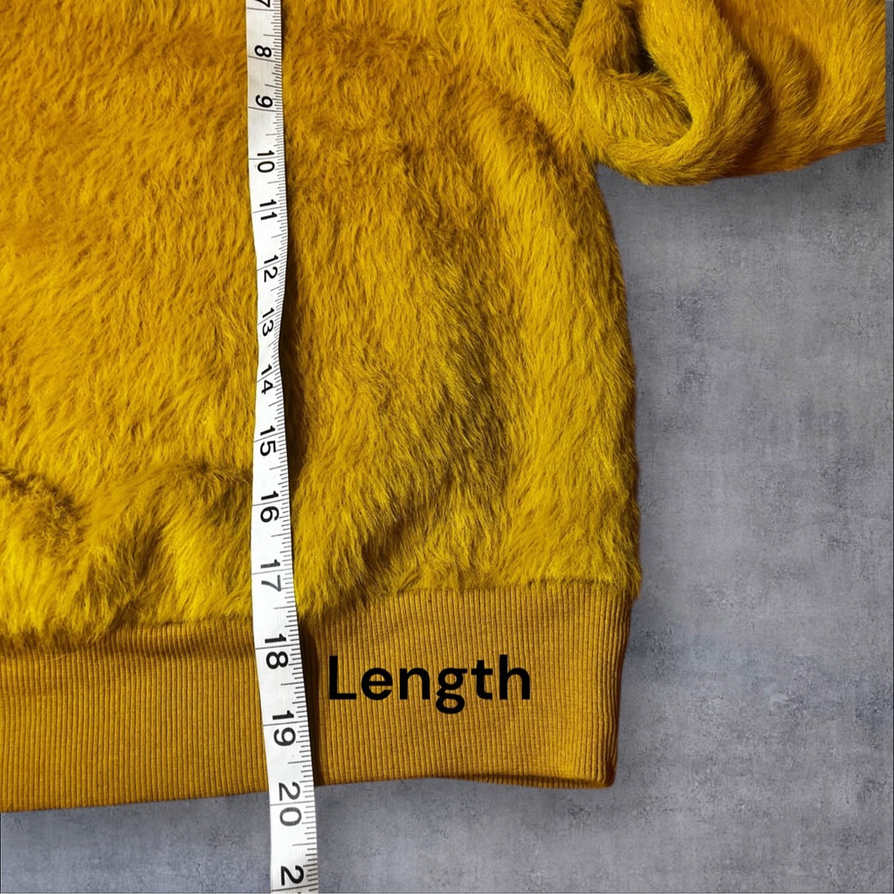 J.O.A. Mustard Faux-Fur Textured Sweater, M - Picture 11 of 13